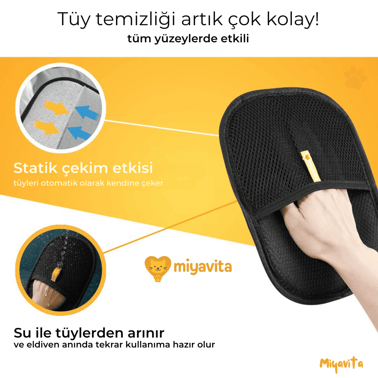 TüySil™ Tüy Toplayıcı Eldiven