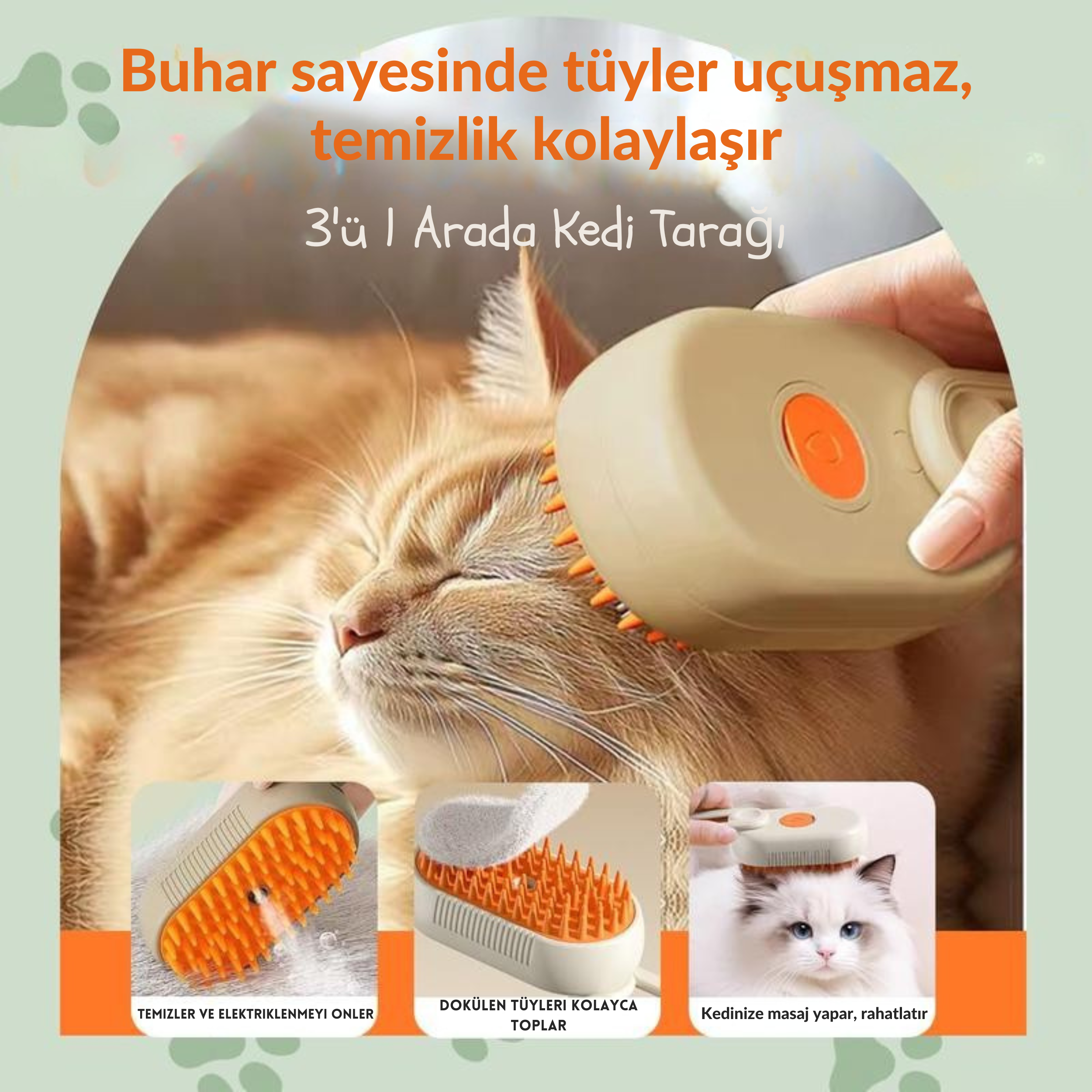 TüyTopla™ 3'ü 1 Arada Buharlı Tüy Temizleyici