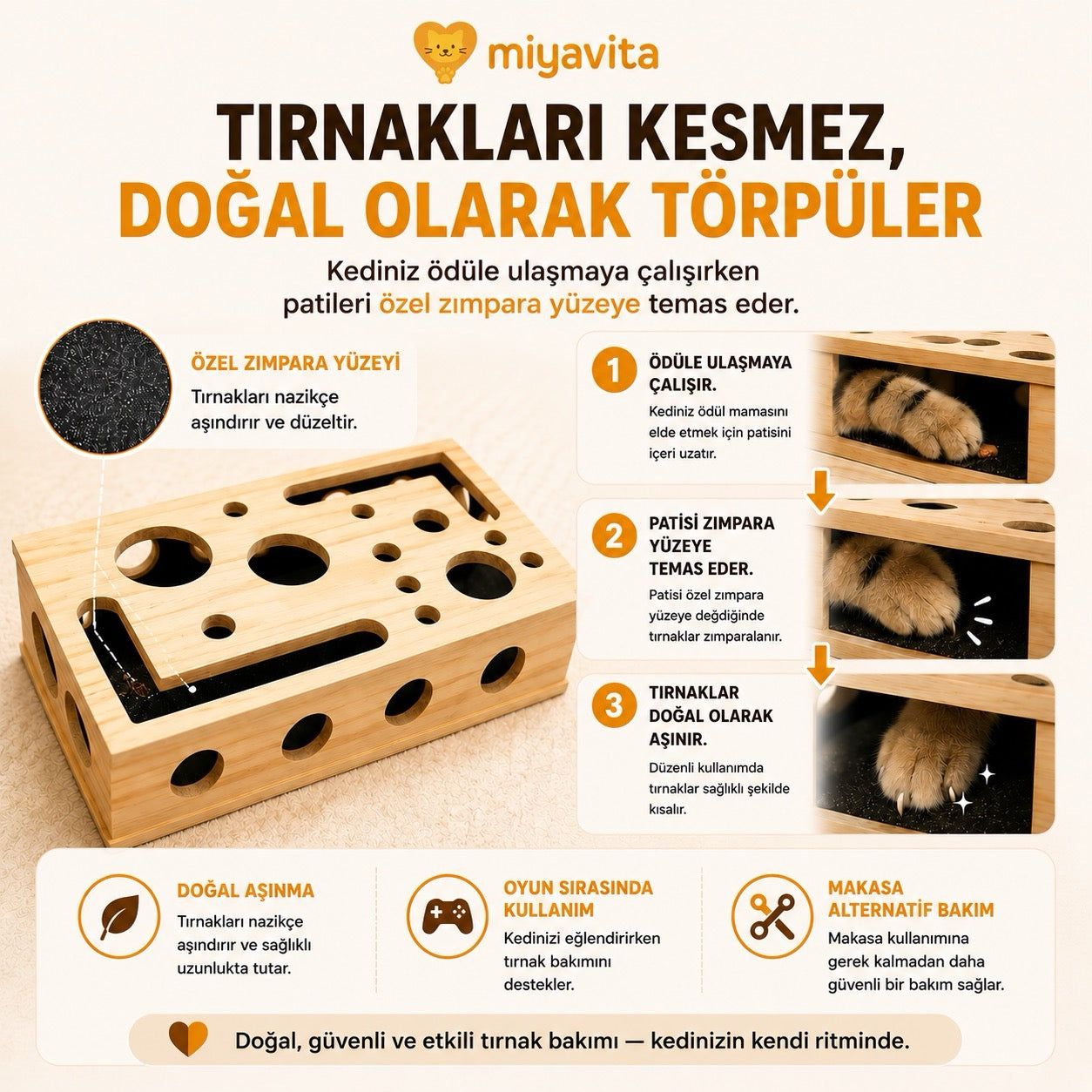 MiyavPati™ Akıllı Ödül ve Tırnak Bakım Oyunu
