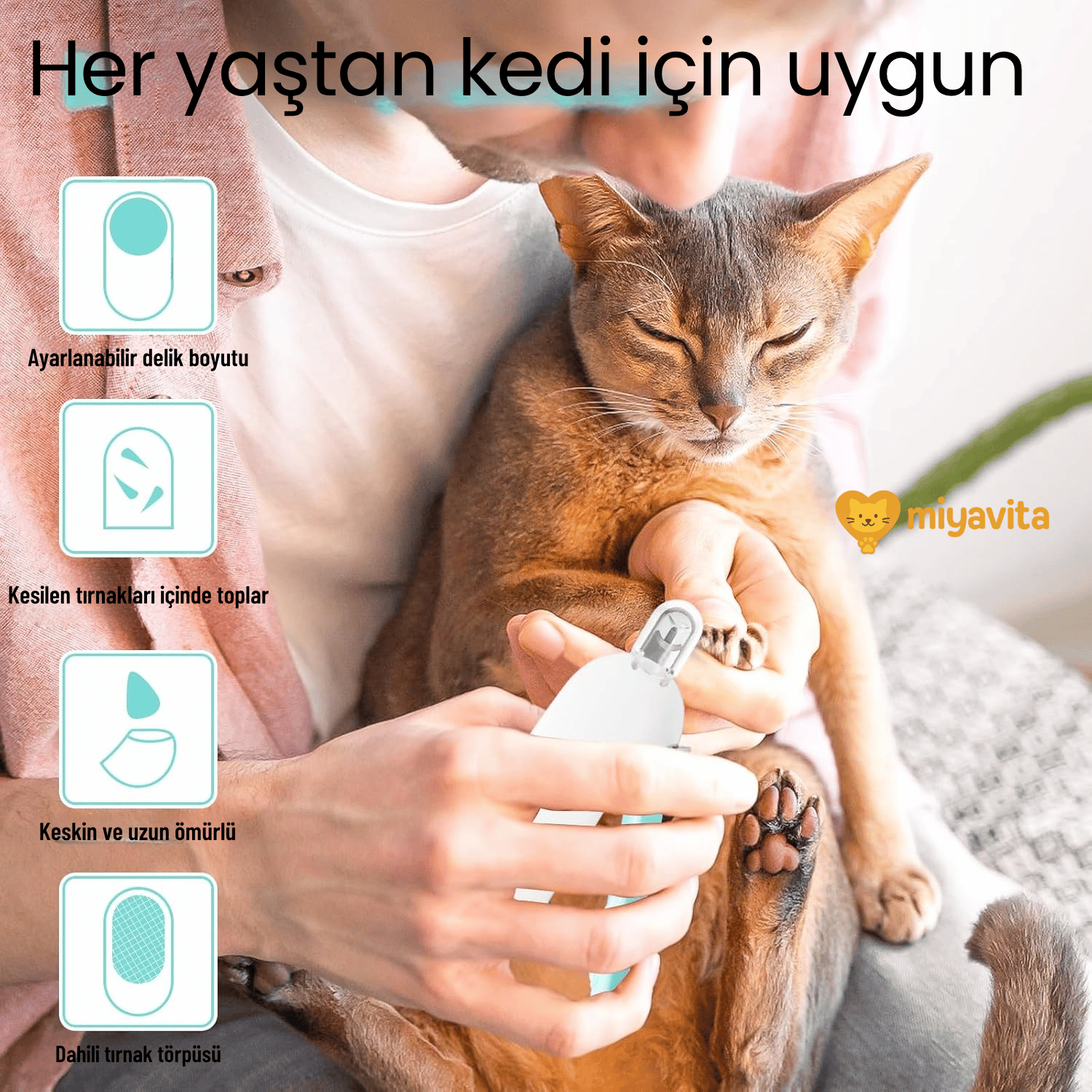 Miyavita™ Ayarlanabilir Kedi Tırnak Makası