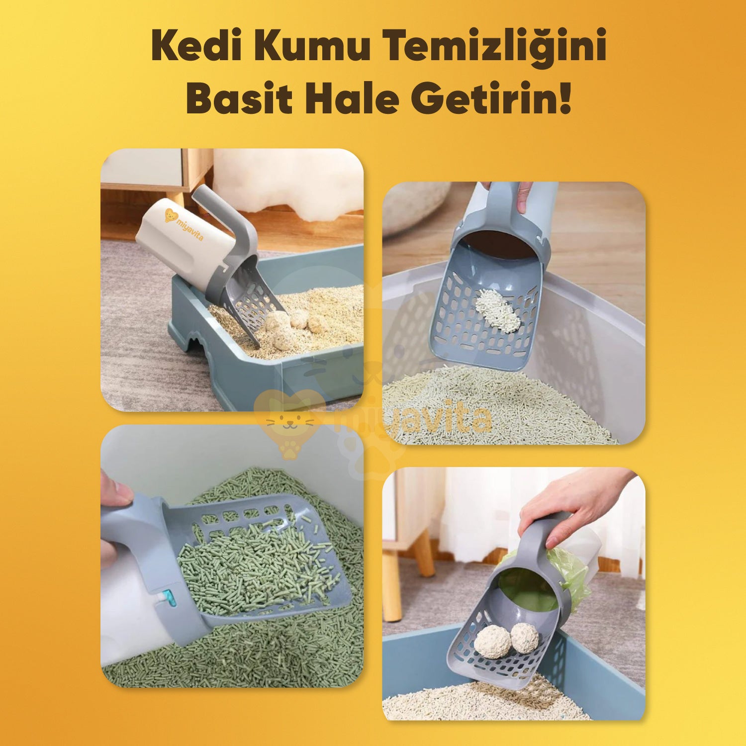 3'ü 1 Arada Akıllı Kedi Kum Temizleyici