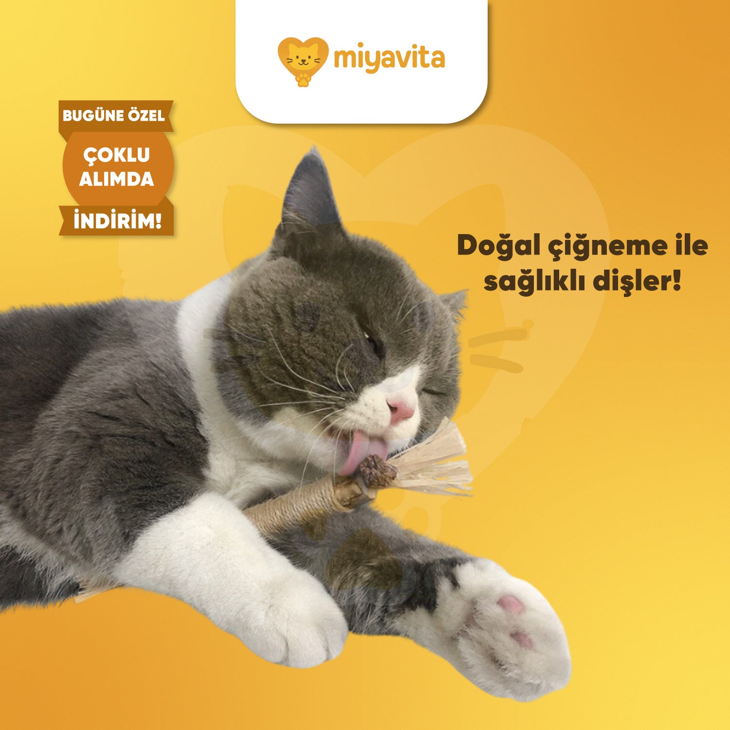 MiyavStick™ Doğal Matatabi Çiğneme Çubuğu