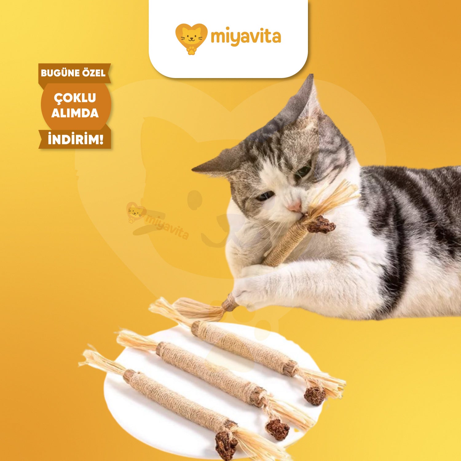 MiyavStick™ Doğal Matatabi Çiğneme Çubuğu