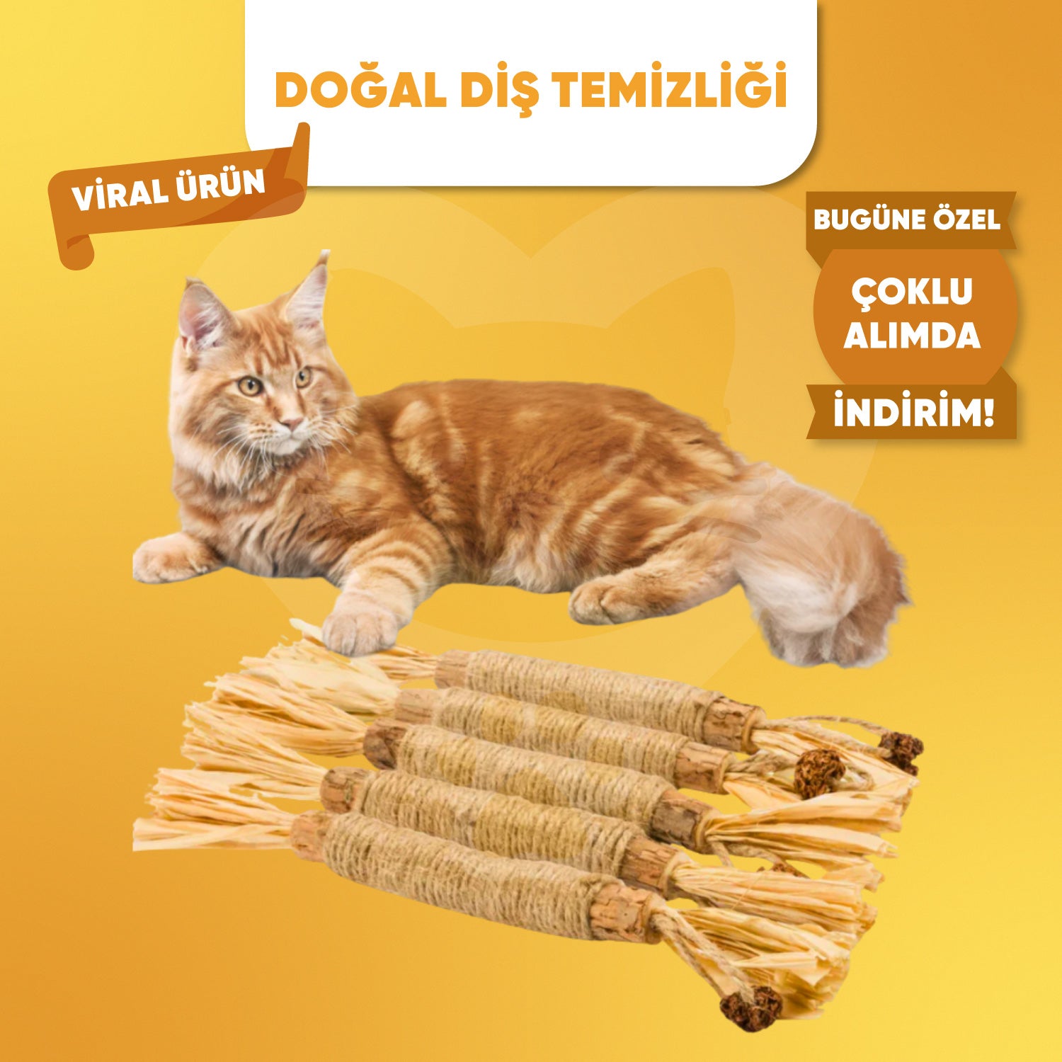 MiyavStick™ Doğal Matatabi Çiğneme Çubuğu
